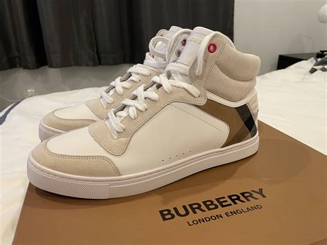 burberry reeth high top sneakers|burberry sneakers men.